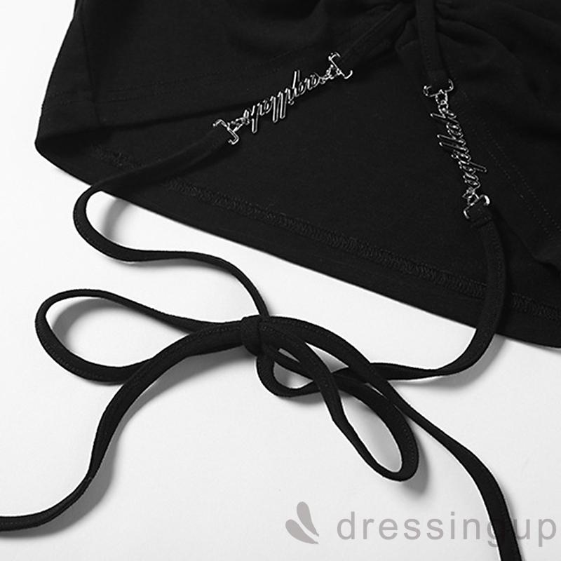 DRE-Women Summer Wrapped Tops, Short Sleeve V Neck Cutout Solid Color Causal Shirt