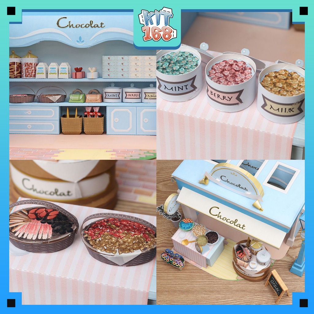 Mô hình giấy kiến trúc Cửa hàng chocolate