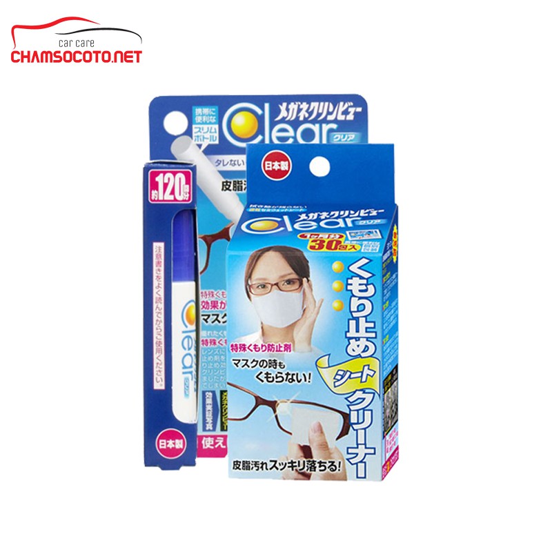 Combo 1 hộp giấy lau kính và 1 bút lau kính chống mờ hơi nước Nhật Bản