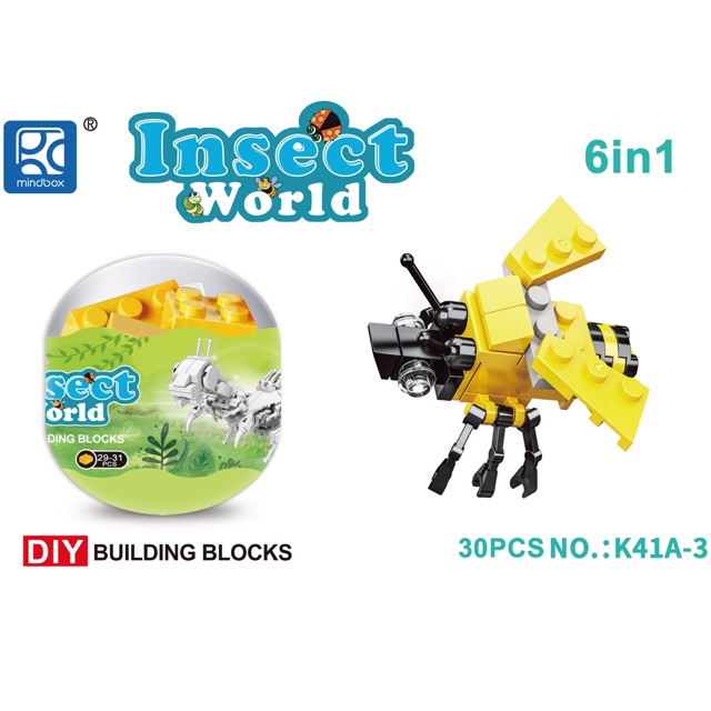 LEGO BỘ LẮP RÁP THẾ GIỚI CÔN TRÙNG INSECT WORLD 6TRONG1 179 CHI TIẾT