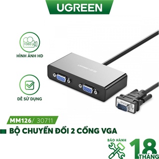 [Mã 254ELSALE giảm 7% đơn 300K] Bộ chuyển đổi 2 cổng VGA màu đen UGREEN MM126 30711