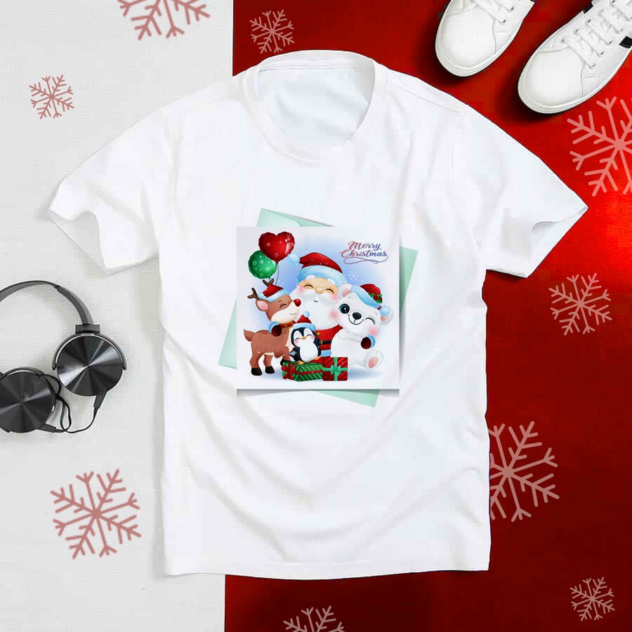 Áo Phông NOEL MỚI NHẤT - chất - HoCha89 - May Dây Cổ Móc Xích Cao Cấp (Có Hình Thật)