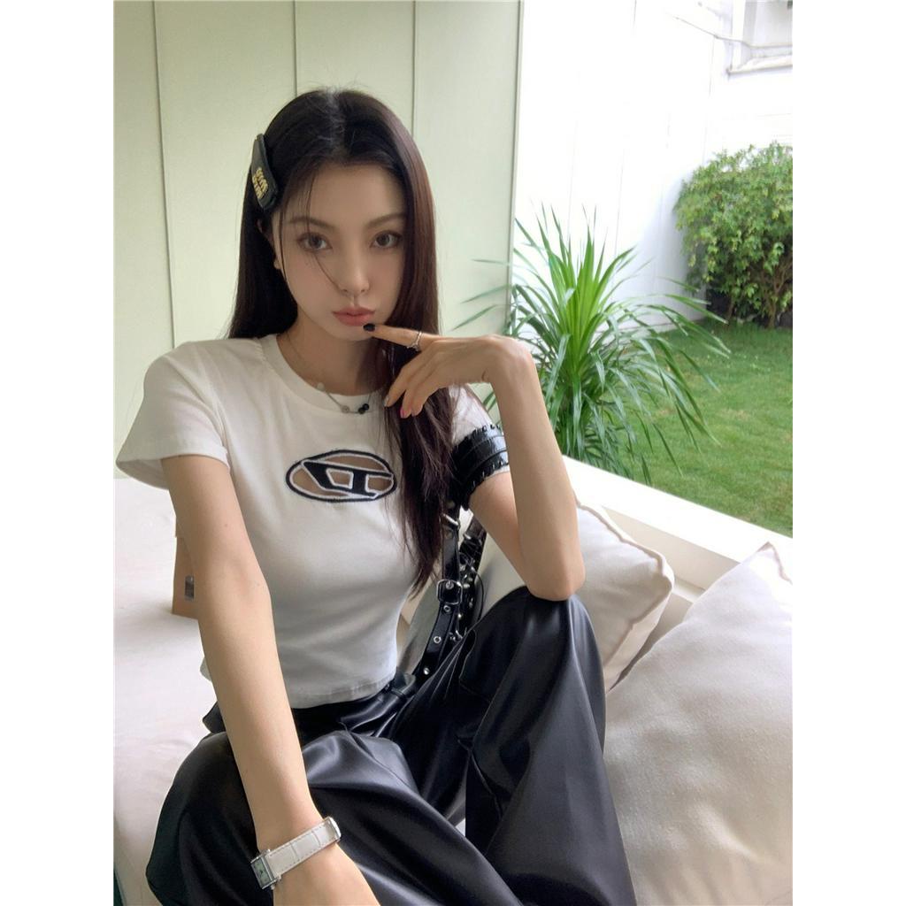 Áo Thun Cotton Đen Ngắn Tay Dáng Ôm Thời Trang 62207