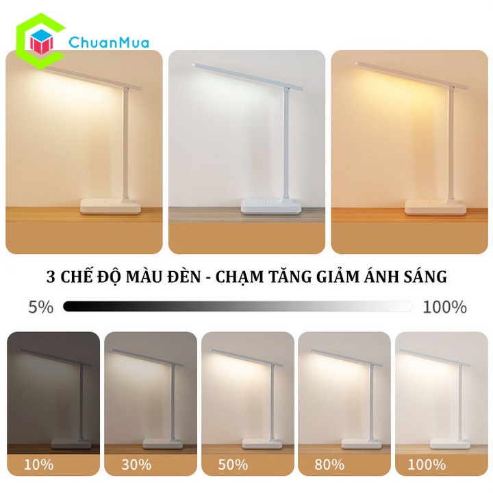 Đèn Bàn Học Sinh Led Đa Năng Gấp Gọn 2 Chiều Xoay 180° ( 3 Chế Độ Cao Cấp, Pin Sạc , Đọc Sách, Chống Cận, Siêu Sáng )