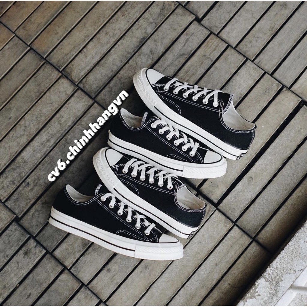 ( 𝙃𝙖̀𝙣𝙜 𝙍𝙚𝙖𝙡 ) Giày Conversse Chuck70s Black/Egret Thấp Cổ