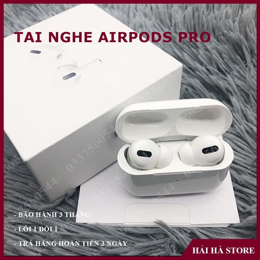 Tai Nghe Không Dây Airpods Pro Nguyên Seal 100% Check setting,  Xuyên Âm, chống ồn, đổi tên, định vị, bảo hành 1 đổi 1