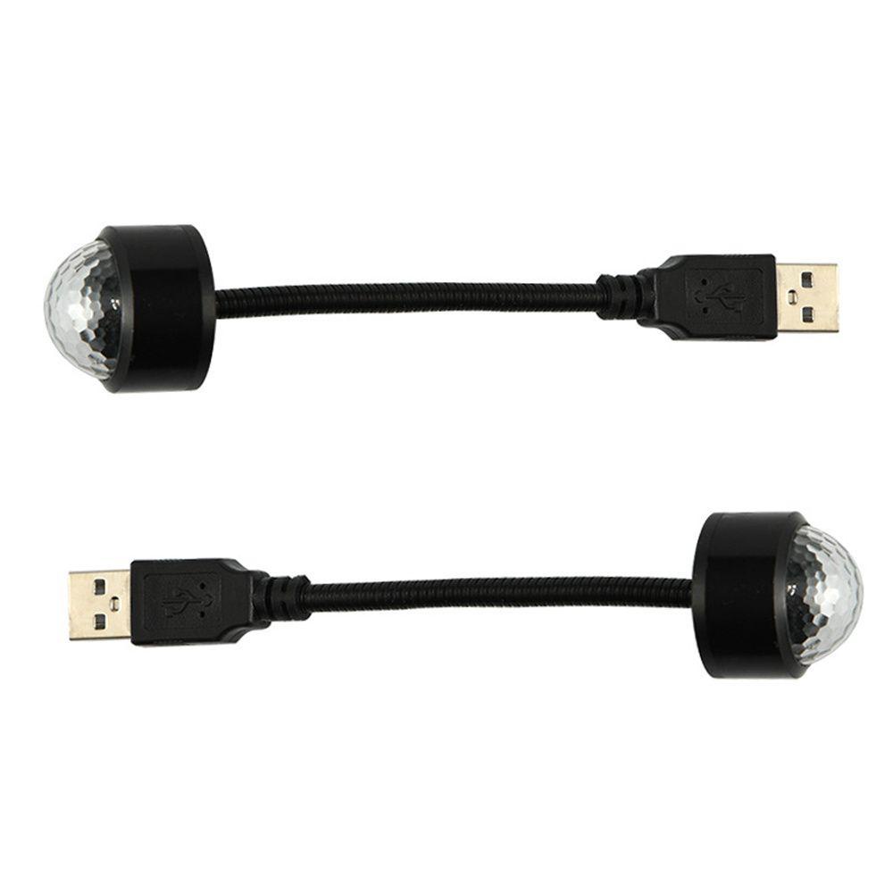 Đèn LED USB Nhiều Màu Khối Lượng Nhẹ Điều Khiển Bằng Giọng Nói Trang Trí Xe Hơi