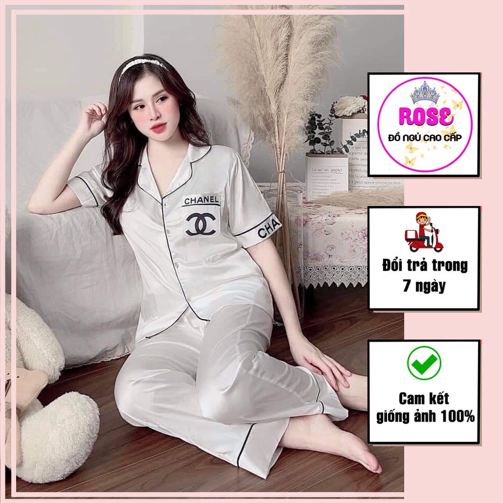 Bộ ngủ dài tay lụa cao cấp Dior, pijama mặc nhà đặc biệt, đồ ngủ nữ mềm mịn thoải mái- ROSE