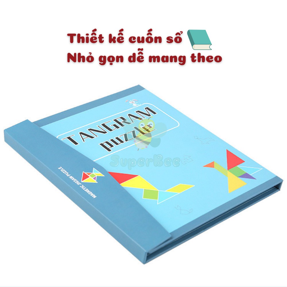 Đồ Chơi Ghép Hình Sáng Tạo, Tangram Puzzle, Đồ Chơi Xếp Hình Gỗ SuperBee, Tăng Tư Duy Sáng Tạo Cho Bé