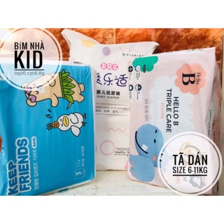 Set dùng thử [FREESHIP] tã dán 6-11kg hãng Keep Friend, DHC, Hello B