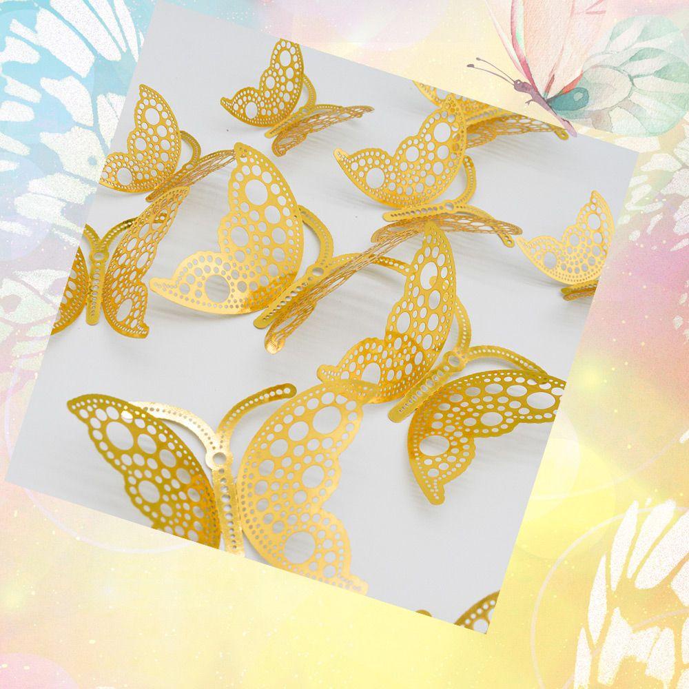 12 Sticker Dán Tường Hình Con Bướm 3D Dùng Trang Trí Nhà