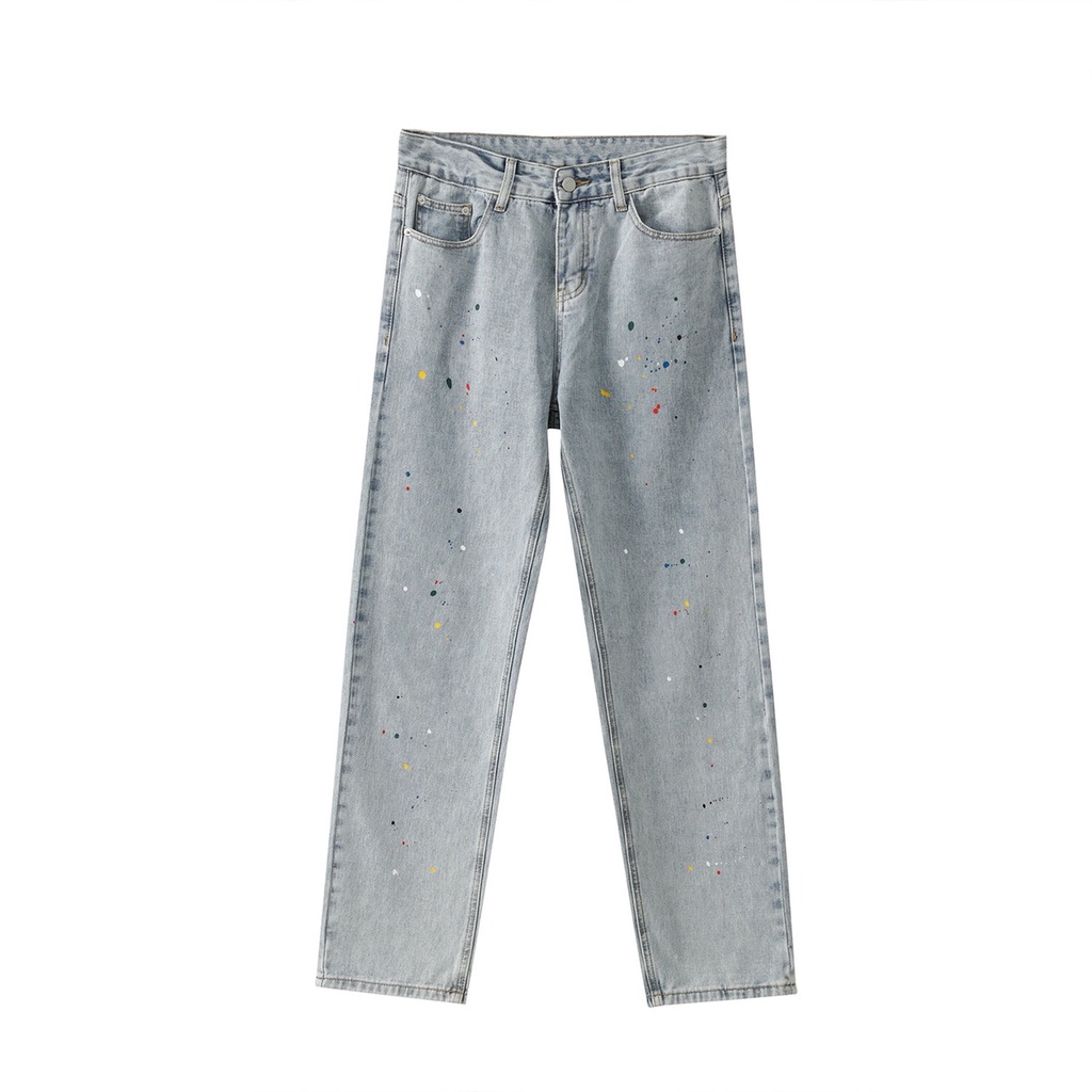 Quần jean ống rộng vẩy sơn japan J207
