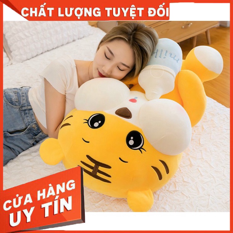 Gấu bông to Hổ ôm bình sữa,Tik.tok nhồi bông *𝑯𝒂̀𝒏𝒈 𝑪𝒂𝒐 𝑪𝒂̂́𝒑*,gối ôm hình thú nhồi bông siêu dễ thương