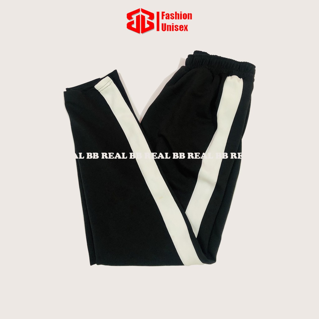 QUẦN JOGGER - Nam Nữ 1 Sọc THUN POLY Phong Cách - THỂ THAO - Năng Động  - Cá Tính Unisex -BB REAL