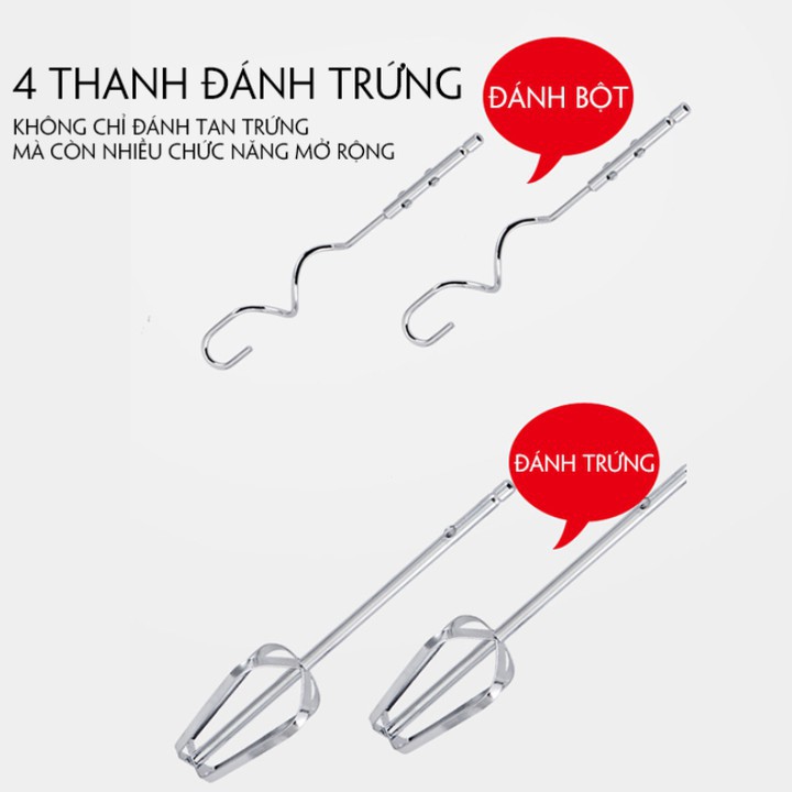 Máy trộn bột, đánh trứng thương hiệu cao cấp DSP KM3015 - Công suất: 300W - Dung tích: 4 lít - Hàng Nhập Khẩu Chính Hãng