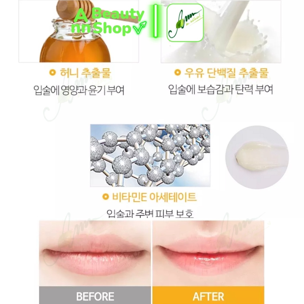 Mặt nạ ngủ cho môi A'pieu Honey Milk Lip Sleeping Pack