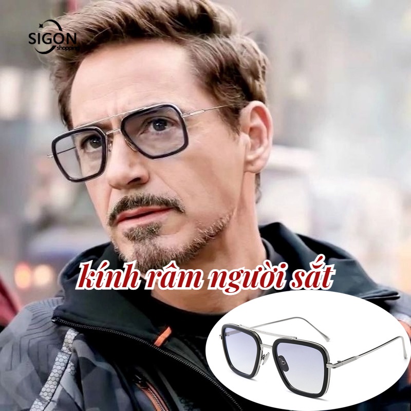 Tony Stark người Sắt Kính Mát Gọng Sắt Chống Nắng Phong Cách Cổ Điển Cho Nam Sử Dụng Hàng Ngày