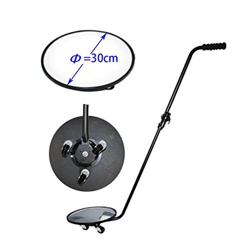 Gương Chiếu Hậu Đường Kính 12 Inch Kèm Bánh Xe Và Đèn LED