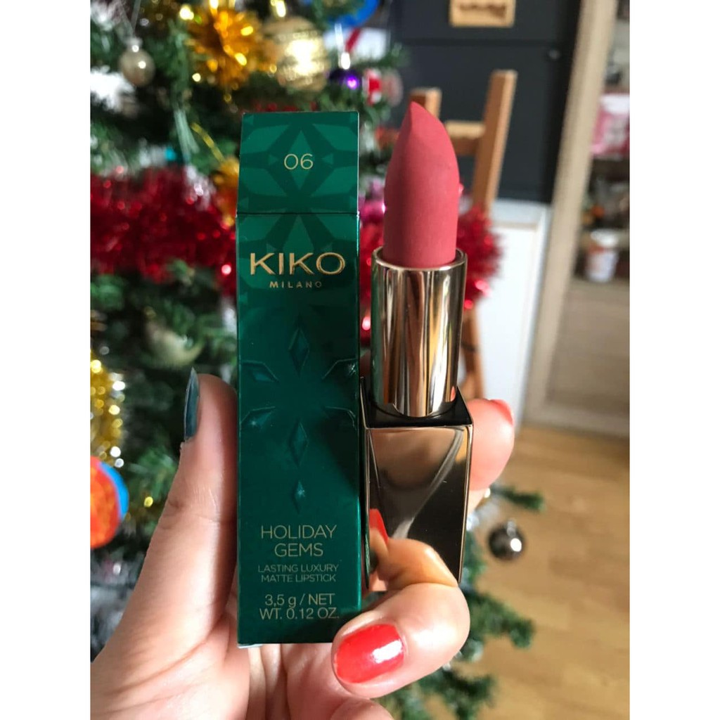 Son Lì Kiko - Holiday Gems Lasting Luxury Matte - Mềm Mịn Không Khô Môi - Kiko Milano Italy