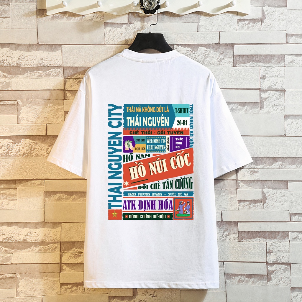 Áo thun tay lỡ nam nữ, áo phông unisex form rộng chất COTTON mát mịn thấm hút mồ hôi in theo tỉnh ĐÔNG BẮC BỘ | BigBuy360 - bigbuy360.vn