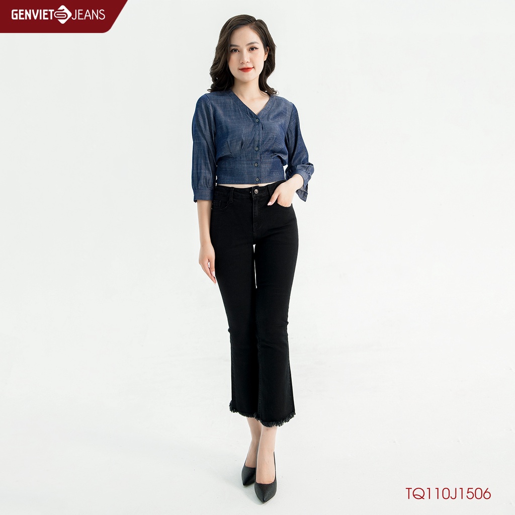 Quần Dài Jeans Nữ Ống Vảy TQ110J1506 GENVIET