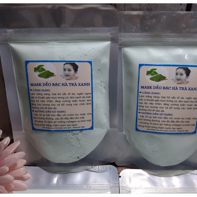 100gr Mask dẻo  Bạc Hà Trà xanh handmade