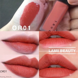 Son Kem Apieu True Matt Fluid màu OR01 cam đất