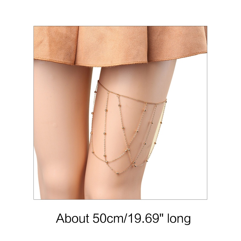 Youyo Chuỗi Vòng Đeo Đùi Tua Rua Dài Đính Hạt Mini Phong Cách Harajuku Gothic Cho Nữ