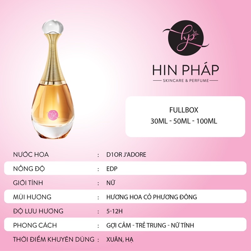 Nước hoa 𝗗𝗶𝗼𝗿 J'adore EDP các size