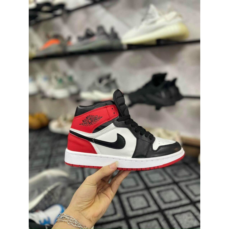 Giày Thể Thao Sneaker. jordan cổ cao đỏ đen hàng,CAO CẤP fuil box bill