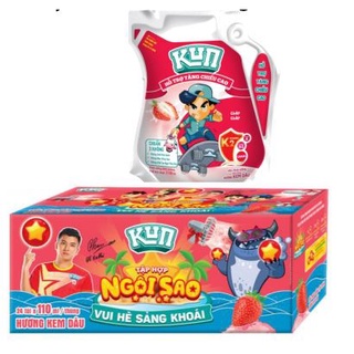 Sữa kun túi vị dâu thùng 24 túi 110ml