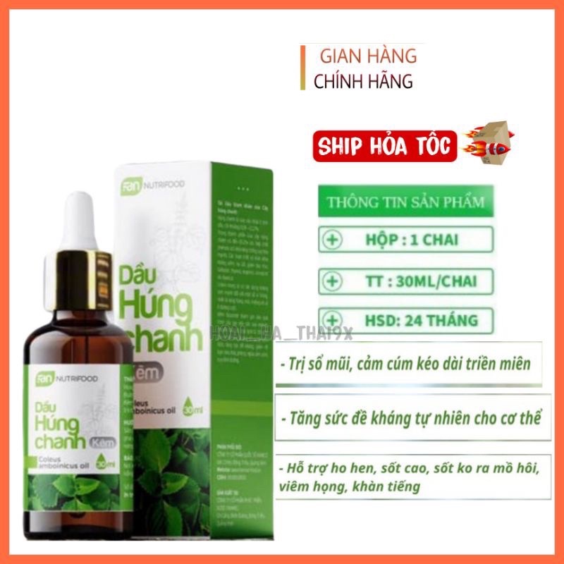 Dầu Húng Chanh Kẽm