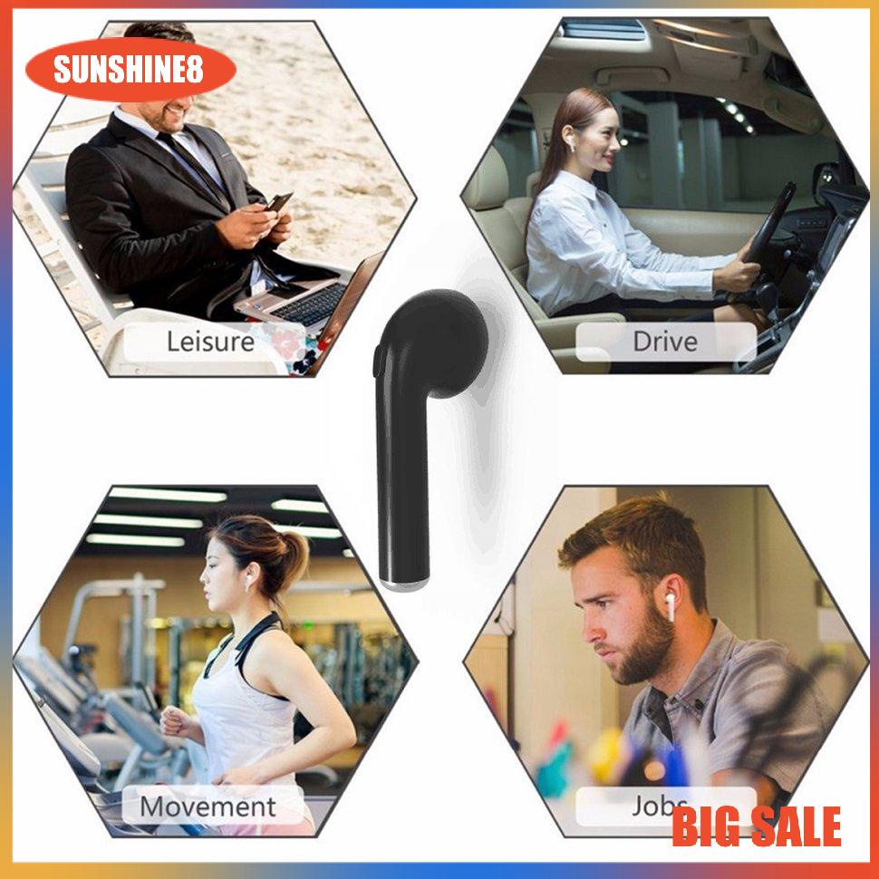 【SUN】Wireless Headphones I7 One-Click Control Intelligent Voice System Motion