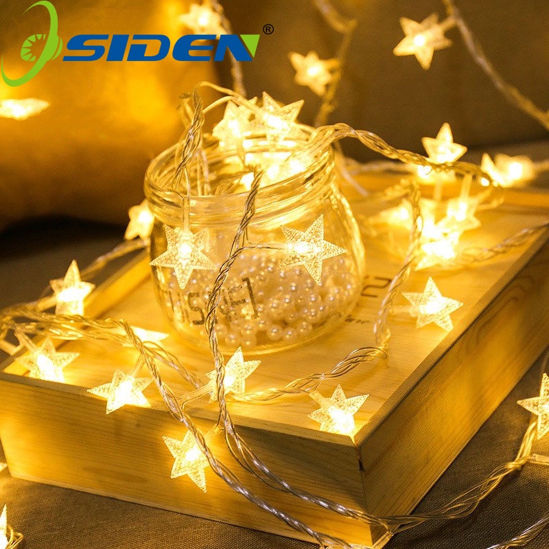 Dây đèn OSIDEN LED bằng đồng thiết kế ngôi sao 2m/ 5m/ 10m dành cho trang trí