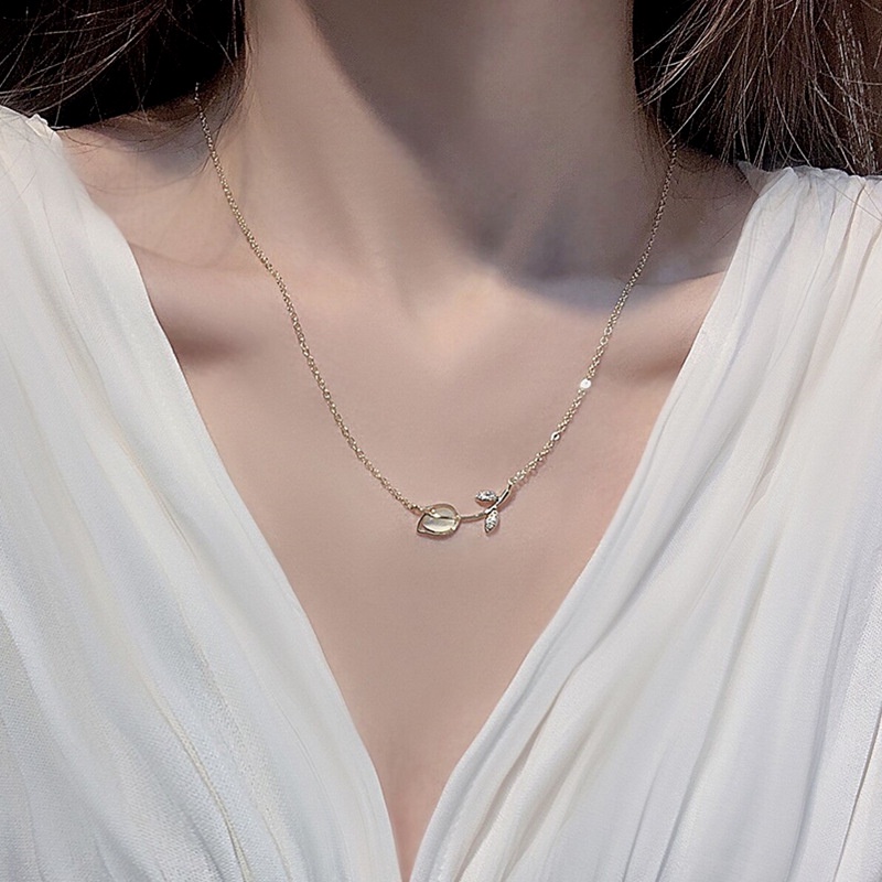 Khuyên Tai Hình Hoa Tulip Phong Cách Hàn Quốc Thời Trang Cho Nữ