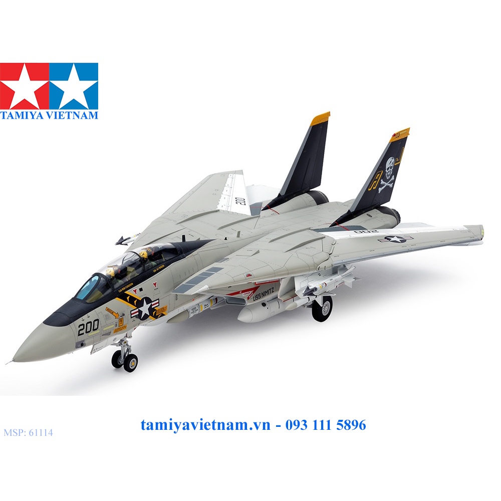 61114 Mô hình máy bay quân sự 1/48 SCALE GRUMMAN F-14A TOMCAT