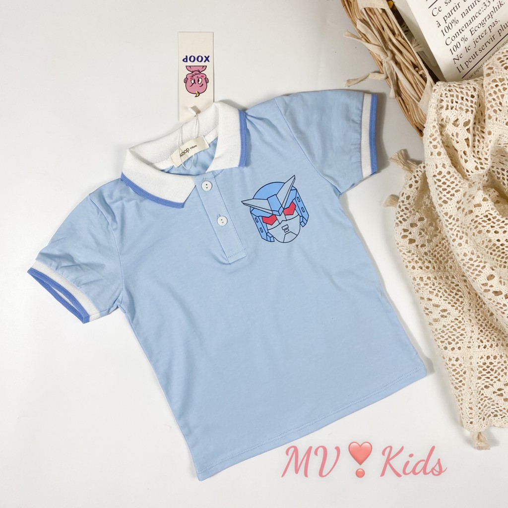 Áo Polo Cổ Trụ Cộc Tay Phối Viền Năng Động Cho Bé Trai Chất Thun Lạnh Mềm Mịn - POLO1
