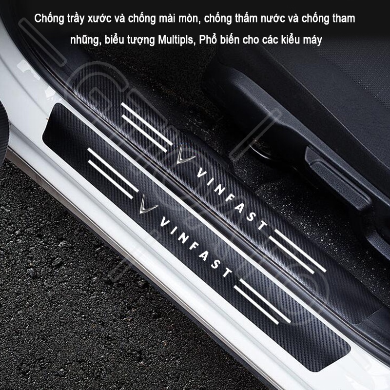 GTIOATO Sợi Carbon Bảo Vệ Bậc Cửa Và Dán Cốp Xe Hơi Dán Xe Dán Cửa ô Tô DáN  ̂́Ng XưỚC Ô Tô Phụ KiệN Ô Tô Cho VinFast Lux A Fadil President SA VF E34