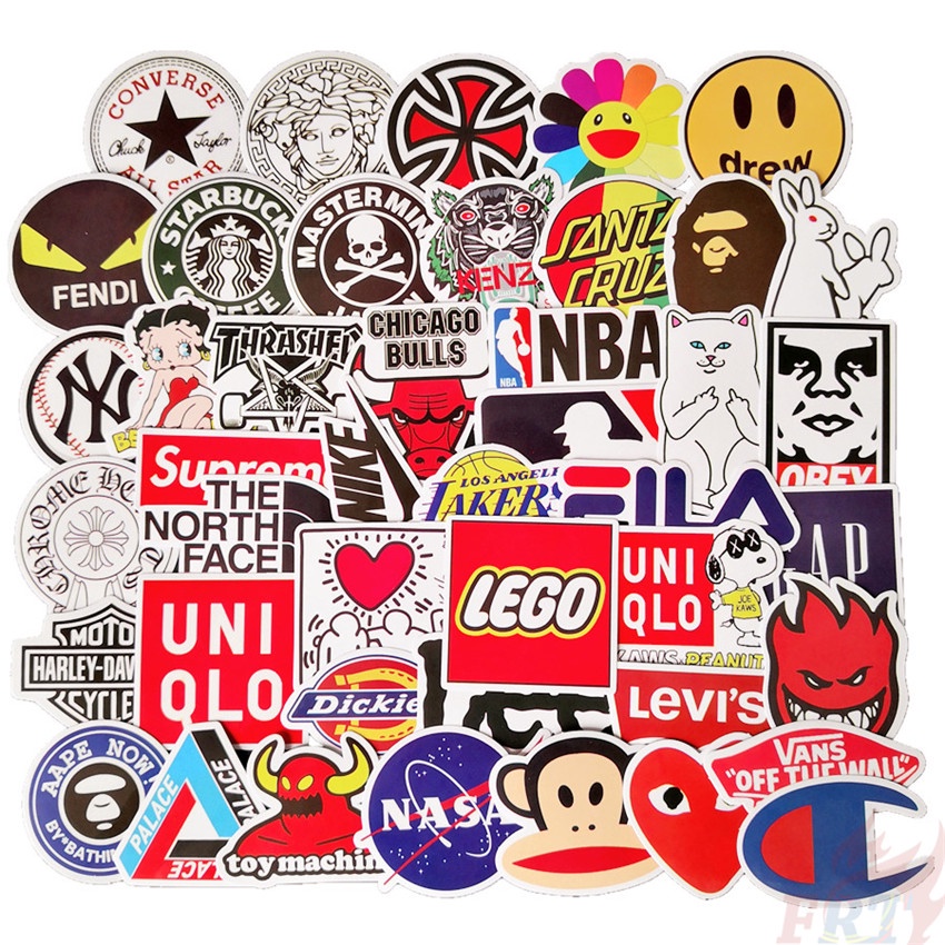 ❉ Logo thương hiệu thời trang hỗn hợp cổ điển s-1 hình dán graffiti không thấm nước ❉ 54 cái / bộ diy fashion luggage laptop skateboard decals doodle stickers