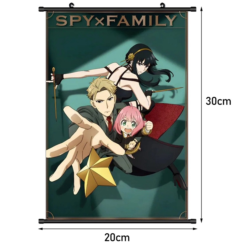 flowersqueen Poster Treo Tường Trang Trí In Hình Spy x Family Loid Forger Yor Briar Anya Forger Bond|