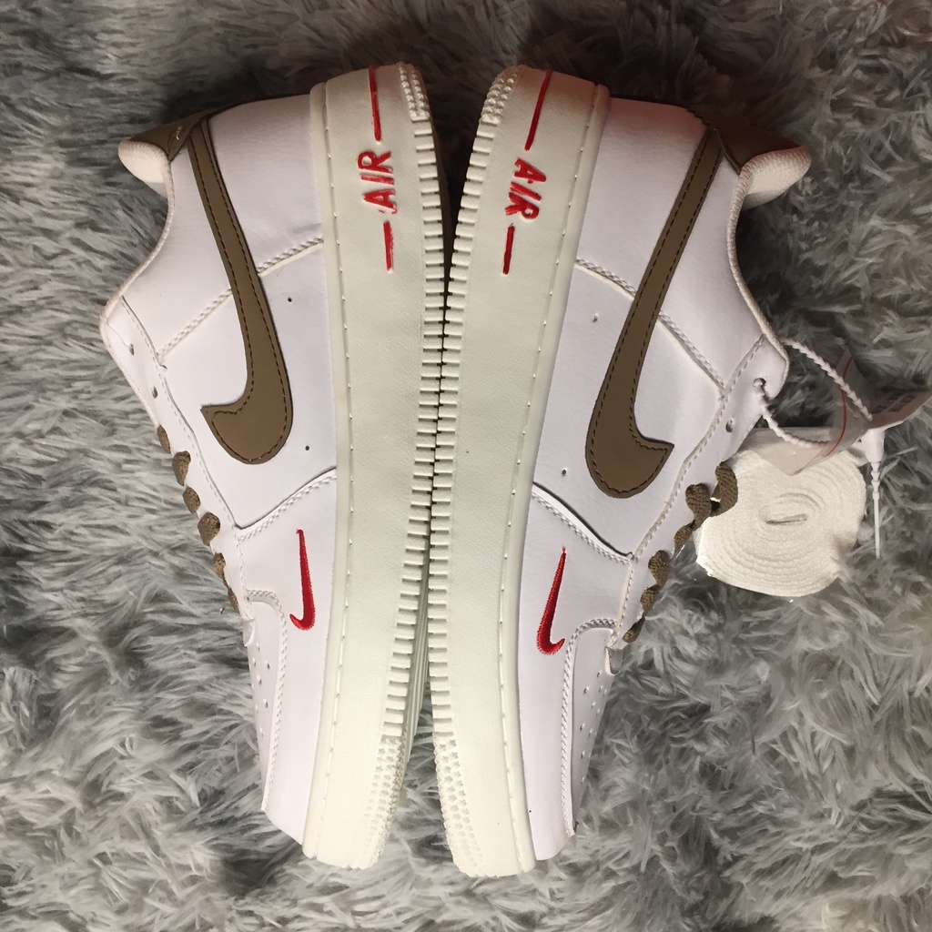 Giày thể thao nike_AF1 vệt nâu, Giày sneaker air force 1 low premium white brown nam nữ cực chất hot 2021 | BigBuy360 - bigbuy360.vn