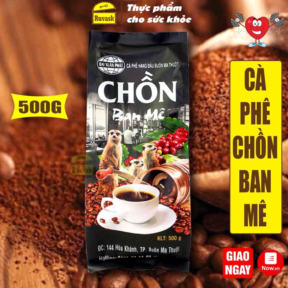 [GÓI ĐEN] Cà Phê Chồn Pha Phin Ban Mê Đại Xuân Phát 500g - Cà Phê Robusta Ngon Rẻ - Cafe Chồn - Ruvask