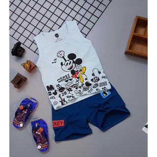 [SIZE NHÍ+ĐAI]SÉT BỘ THUN BA LỖ CHUỘT MICKEY BÉ TRAI