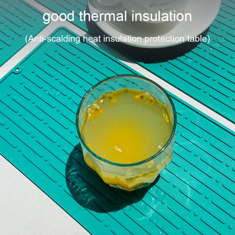Thảm Silicone Màu Trơn Thoát Nước Chống Trượt Chống Bỏng Dễ Sử Dụng Cho Nhà Bếp