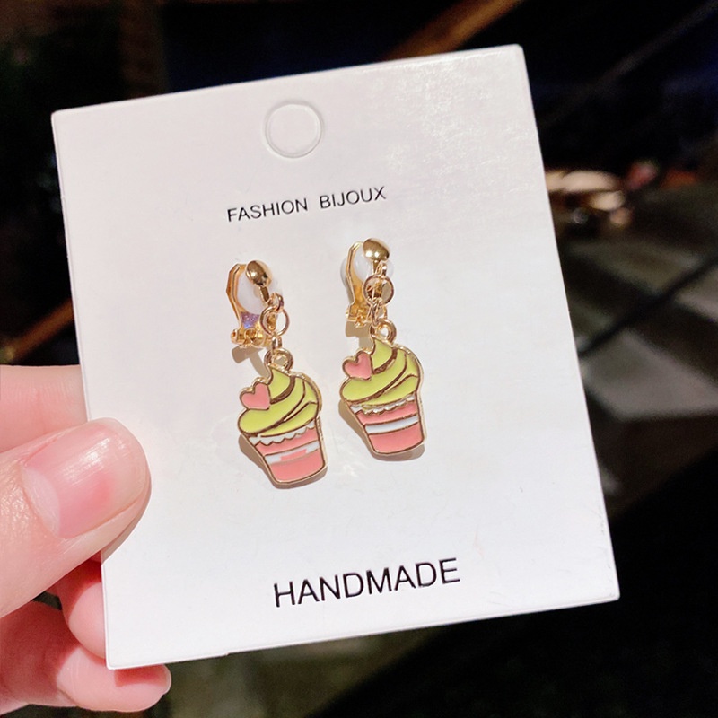 Khuyên tai cho bé kẹp KHÔNG CẦN BẤM LỖ TAI hình dáng Cartoon siêu xinh