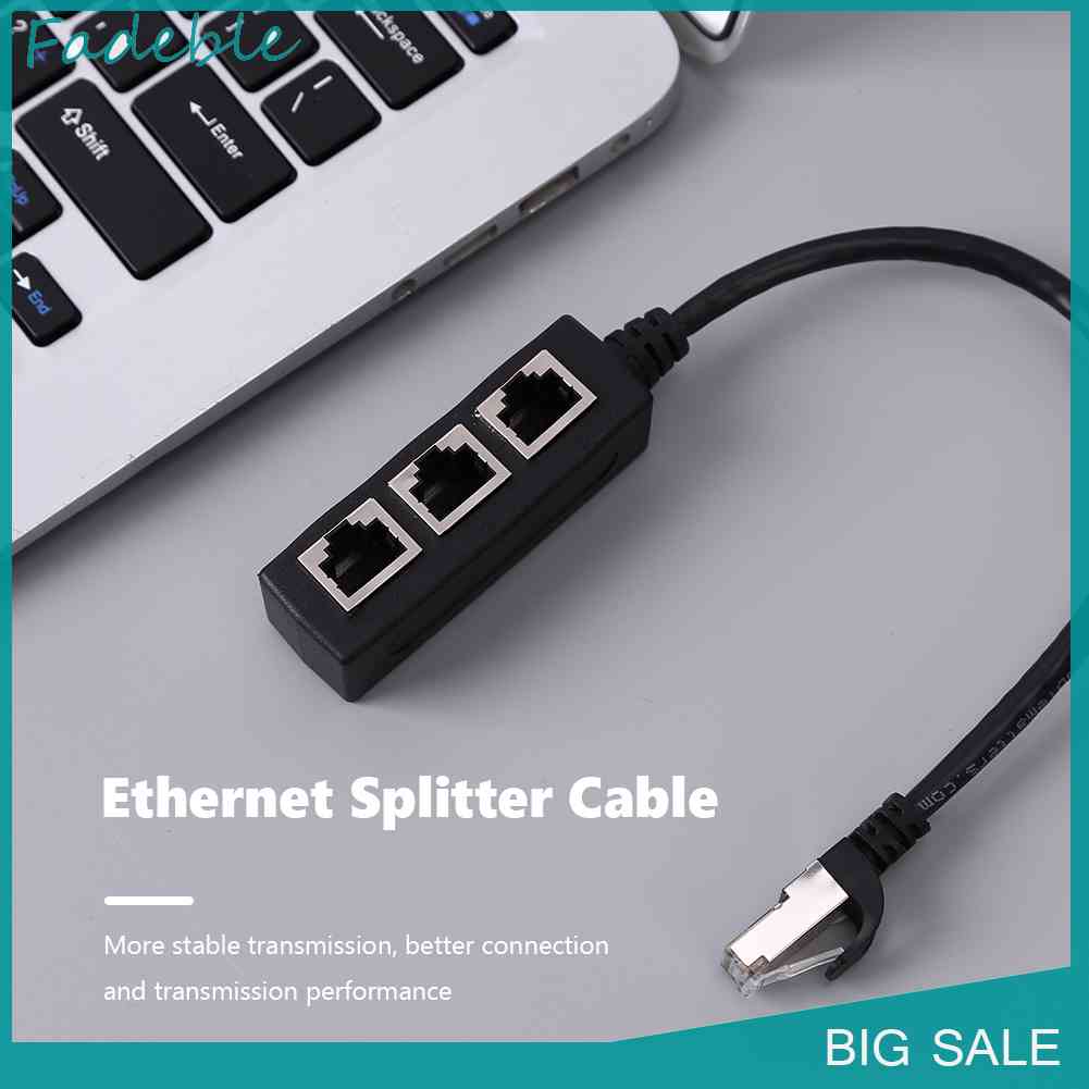 Cáp Chia Mạng RJ45 1 Đầu Dương Sang 3 Đầu Cái Cat5 Cat5e Cat6 Cat7