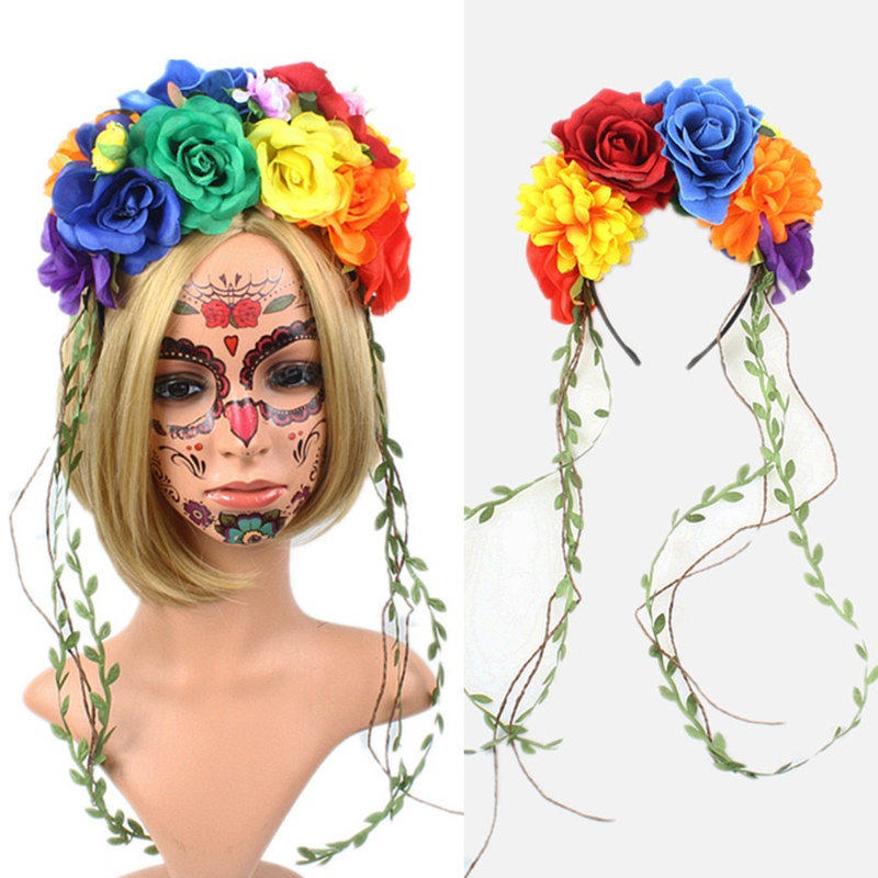 Băng Đô Hoa Hồng Cài Tóc Hóa Trang Tiệc Halloween