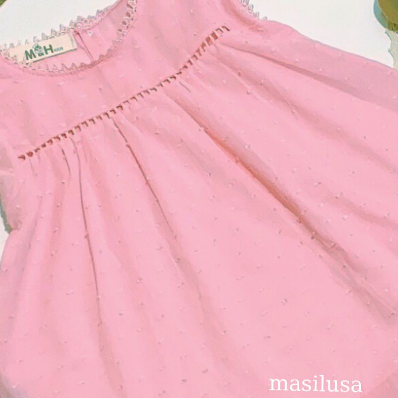 Đầm bé gái vải thô boil