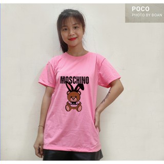 Áo Thun Con Thỏ Phong Cách Hàn Quốc Phối Hình Basic