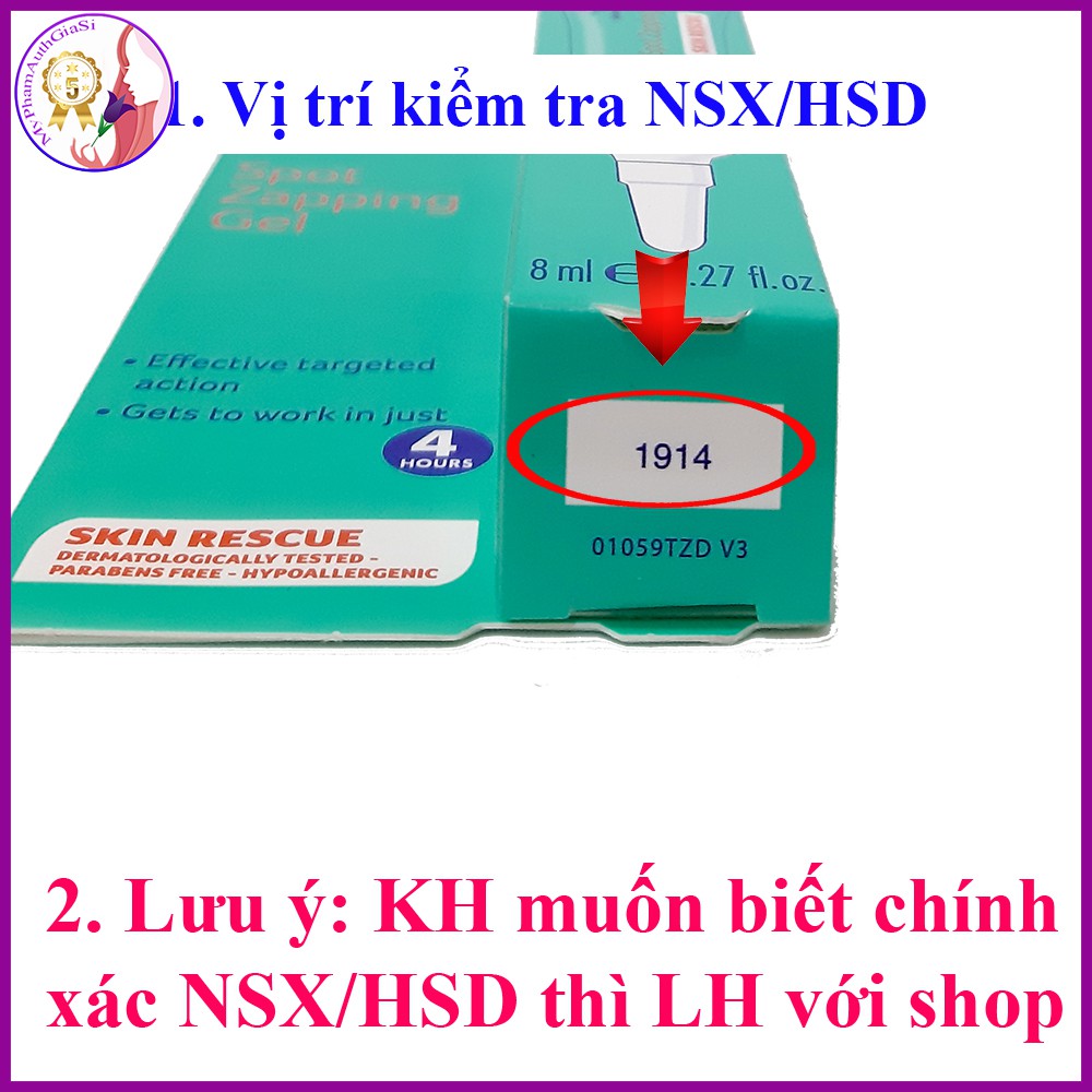 Gel t-zone giảm mụn tràm trà cấp tốc skincare spot zapping gel 8ml (xanh) | BigBuy360 - bigbuy360.vn